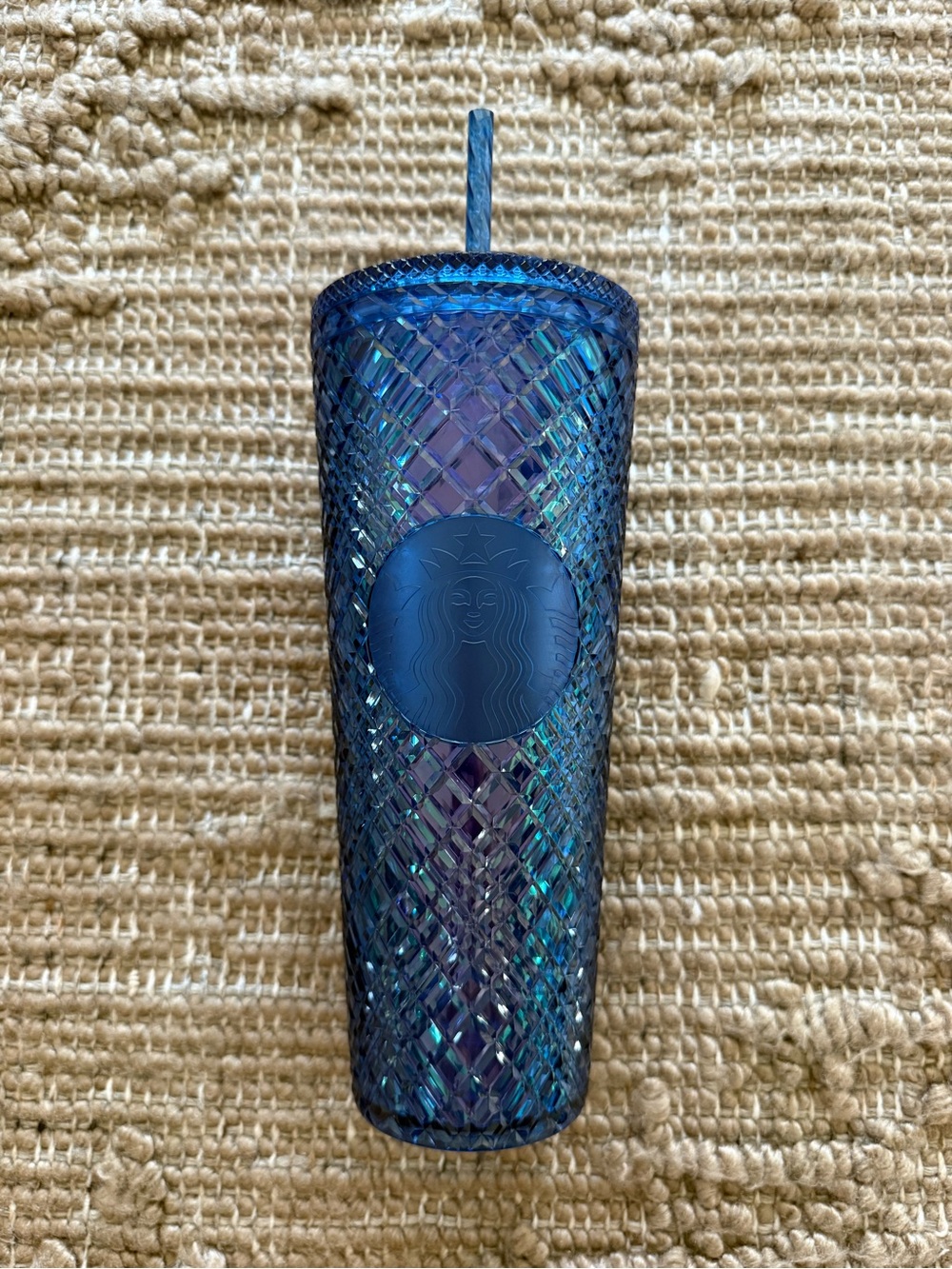 Starbucks Iridescent Navy Studded Tumbler with Straw
